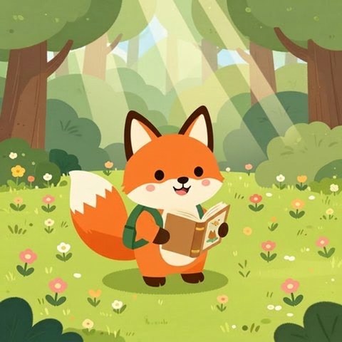 Ferris the Fox with a book