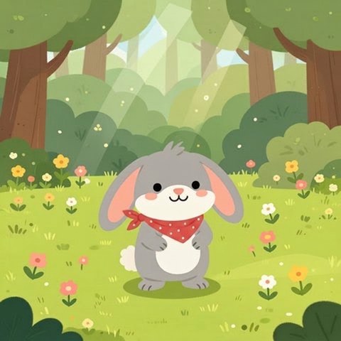 Rosie the Rabbit in her bandana